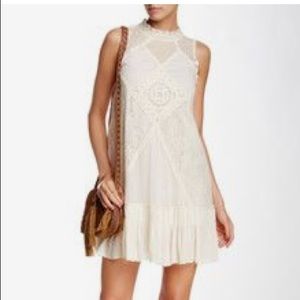 Free people cream angel lace dress